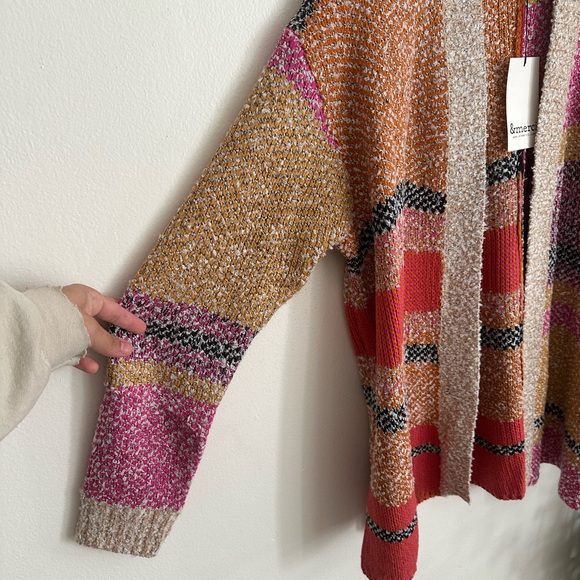 & And Merci Open Long Sleeve Cardigan Boho Colorful SOFT COZY Womens Small NWT - Picture 2 of 5
